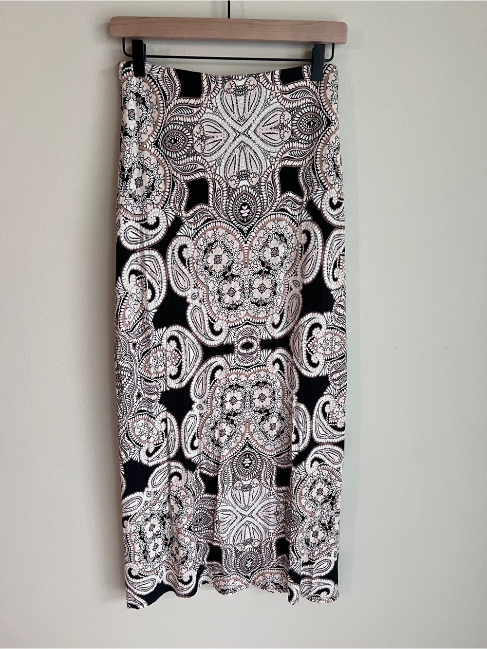 Anthropologie Maeve Corvo Wrap Skirt Paisley Pull‎ On Stretch Size XS - Picture 7 of 12